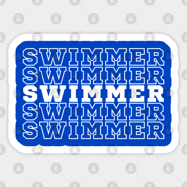 Swimmer. Sticker by CityTeeDesigns